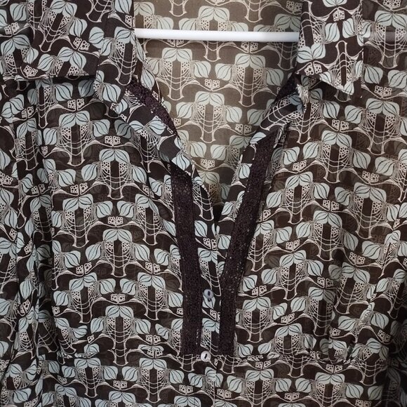 Beautiful Sheer Silk Blouse - Picture 2 of 5